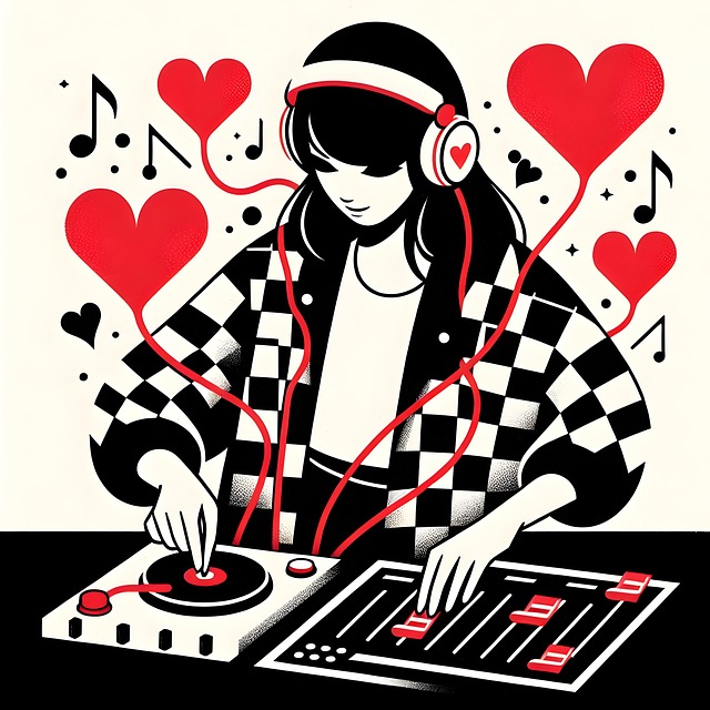 Free ai generated woman music illustration