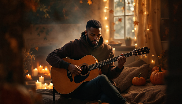 Free Man Guitar illustration and picture