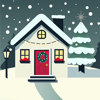 Free Christmas House vector and picture
