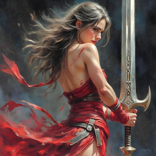 Free ai generated woman warrior illustration