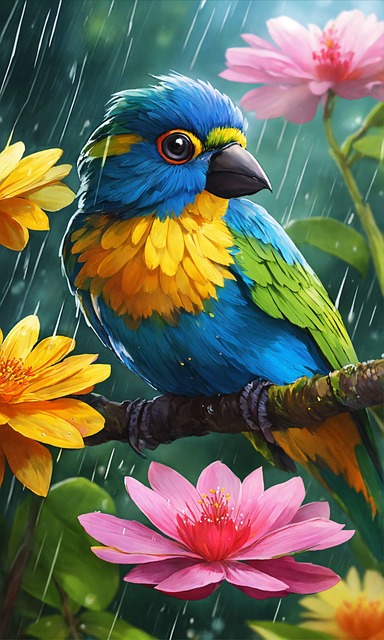 Free Ai Generated Bird illustration and picture