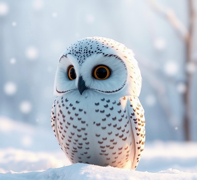 Ai Genereret, Schneeeule, Ugle, Fugl