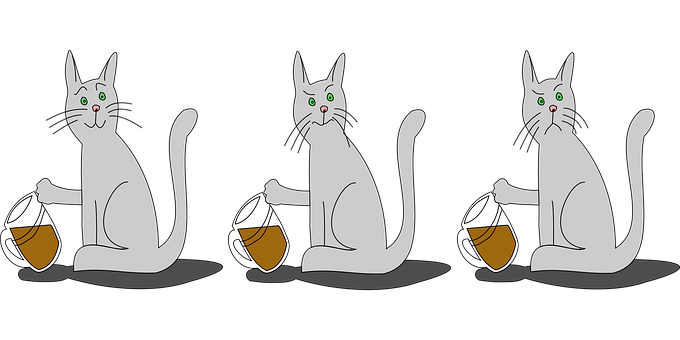 Free Cats Coffee vector and picture
