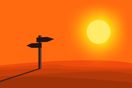Free Desert Sunset illustration and picture