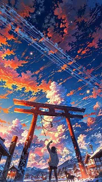Free ai generated woman shrine illustration