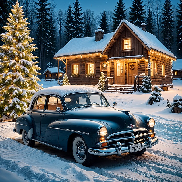 Free ai generated antique car vehicle illustration