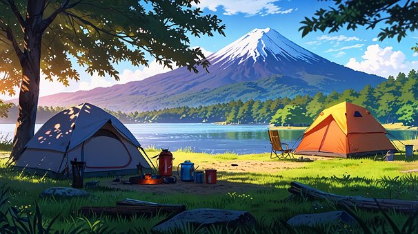Ai Genereret, Telt, Camping, Scene