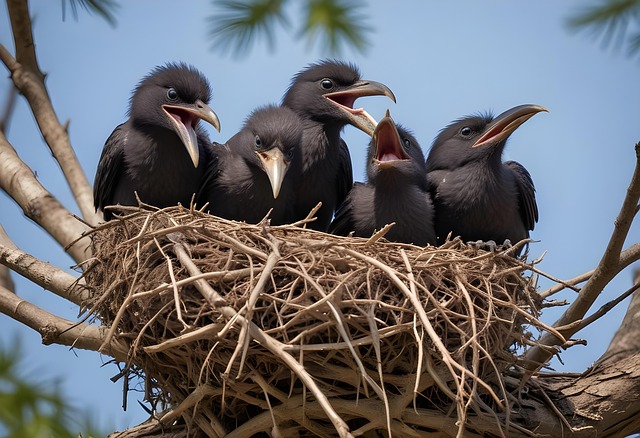 Download free HD stock image of Birds Fantasy Free birds fantasy nest illustration