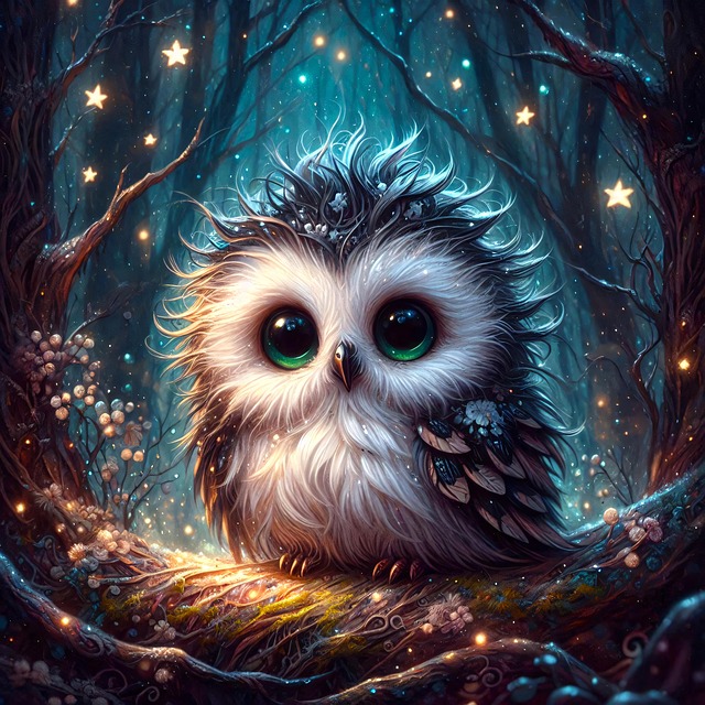 Free owl forest enchanted illustration