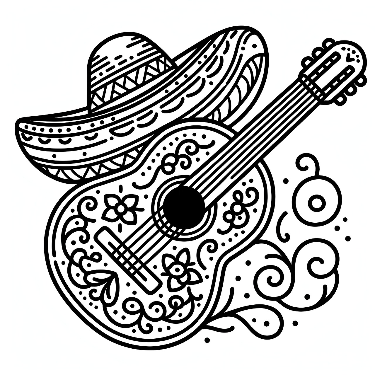 Chitarra Classica Cutaway Western con 6 Corde Nera 38