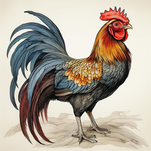 Free rooster cock chicken illustration
