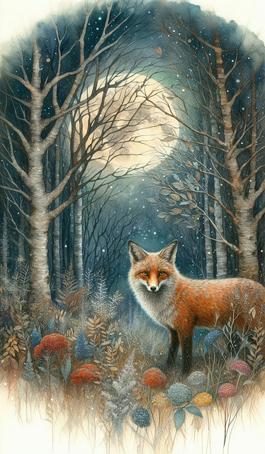 Zorro, Bosque, Invierno, Naturaleza