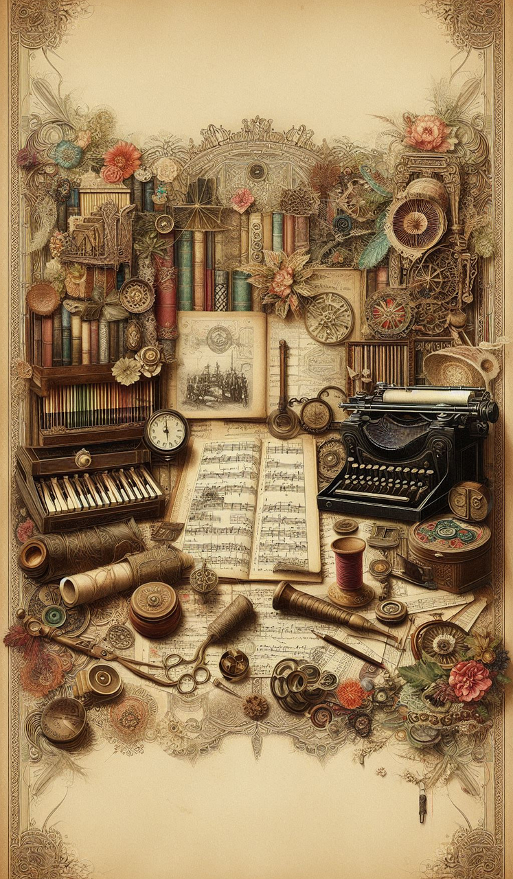 Download Vintage Antique Sewing Royalty Free Stock Illustration