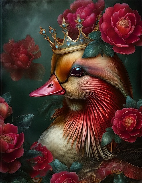 Free mandarin duck bird duck illustration