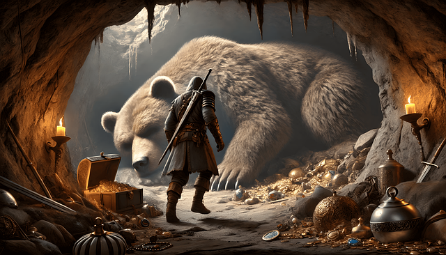 Free ai generated ranger giant bear illustration