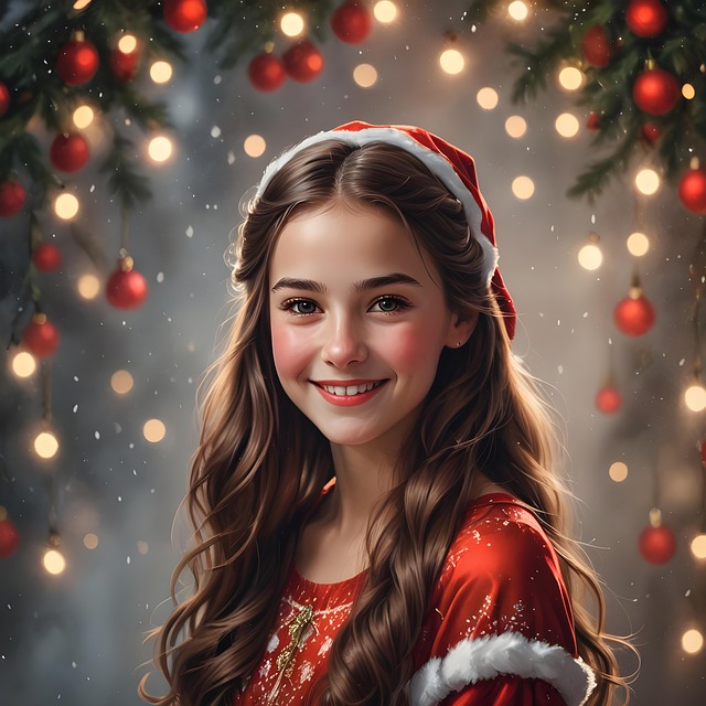Free Girl Santa Claus photo and picture