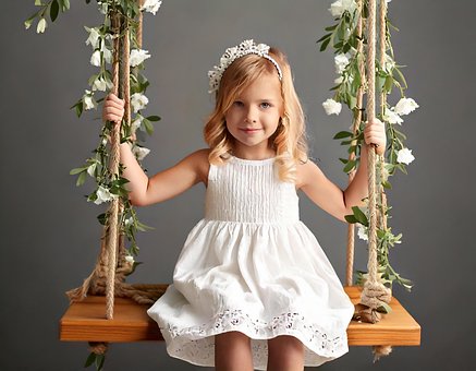 Free Flowers Girl illustration and picture