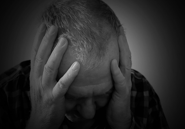 Free man elderly stress illustration