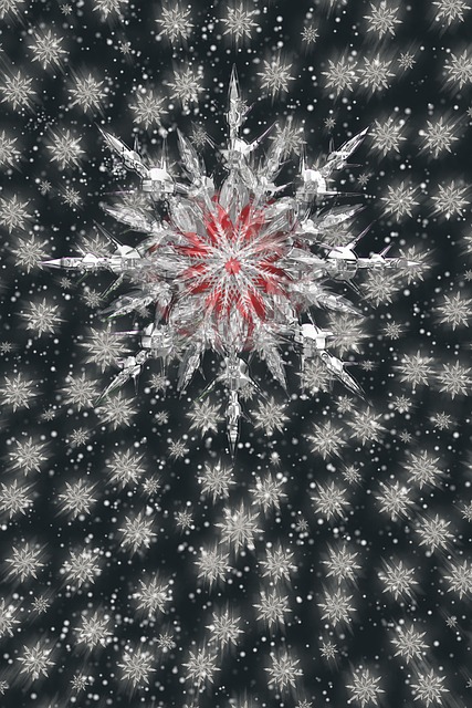 Free snowflake fractal abstract illustration