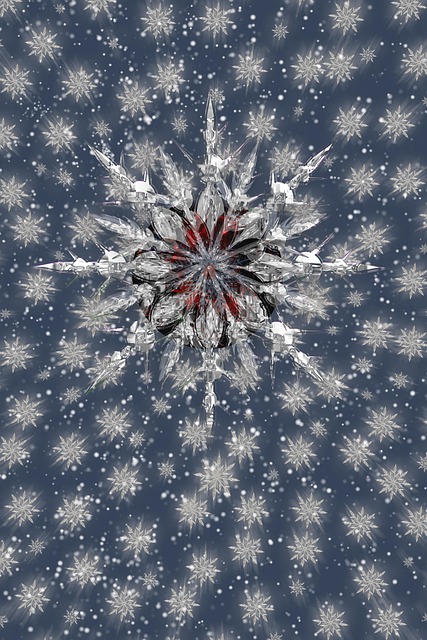 Free snowflake fractal abstract illustration