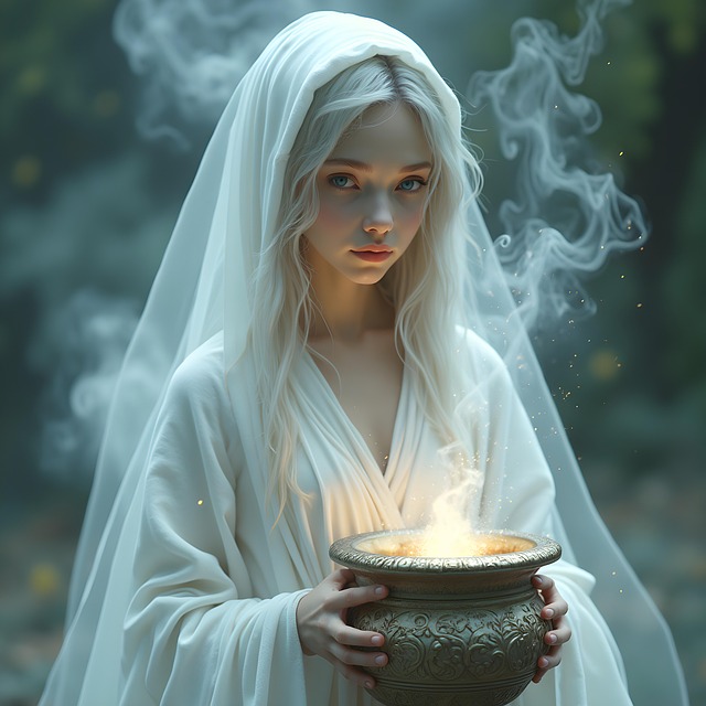 Free ai generated witch cauldron illustration