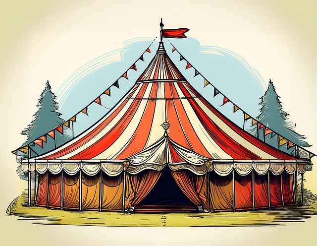 Free ai generated circus tent illustration