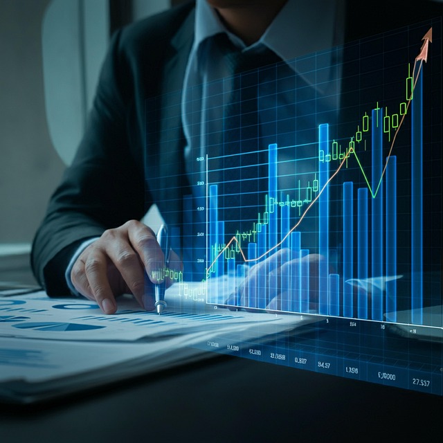 Free ai generated financial analysis business illustration