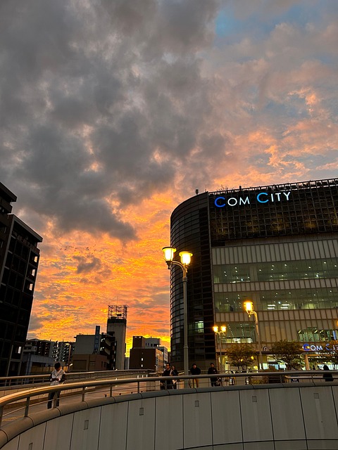 Japan, Night View, Fukuoka, Centrum