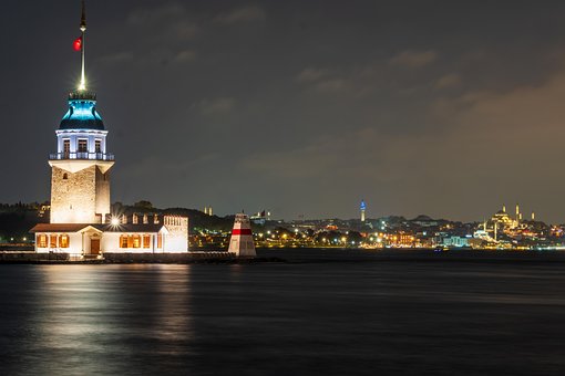 Istanbul, Bosporus, Nacht