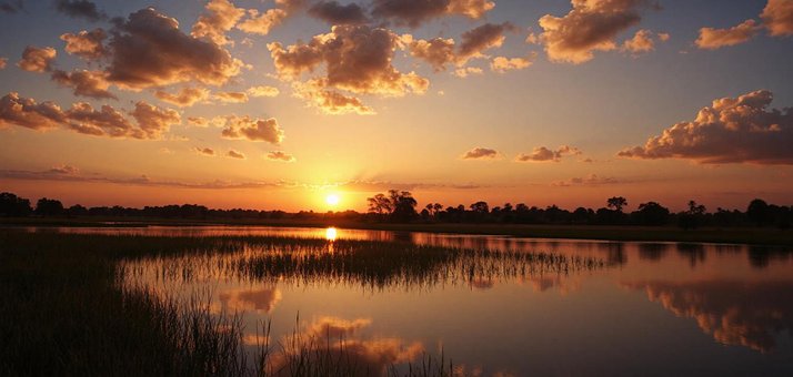 Solnedgang, Felt, Gård, Horisont, Natur