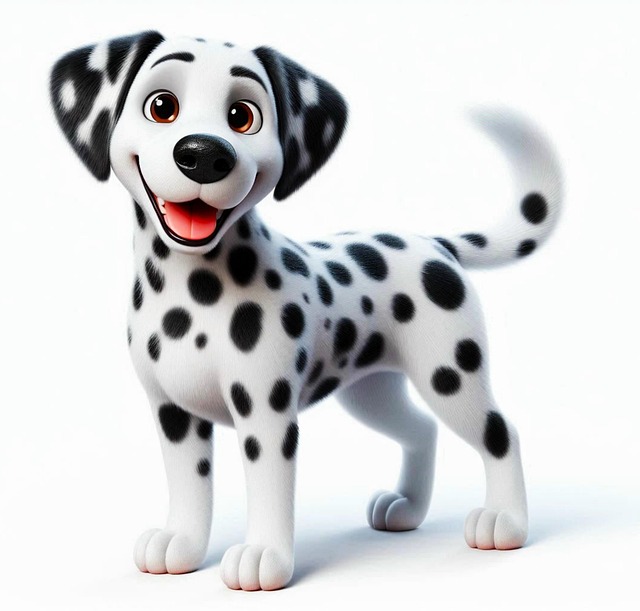 Free ai generated dog dalmatian illustration