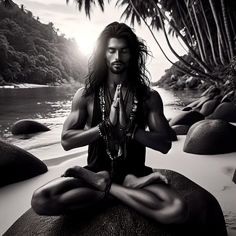 Mann, Meditere, Meditasjon, Be