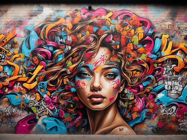 Ai Genereret, Graffiti, Kvinde, Maleri