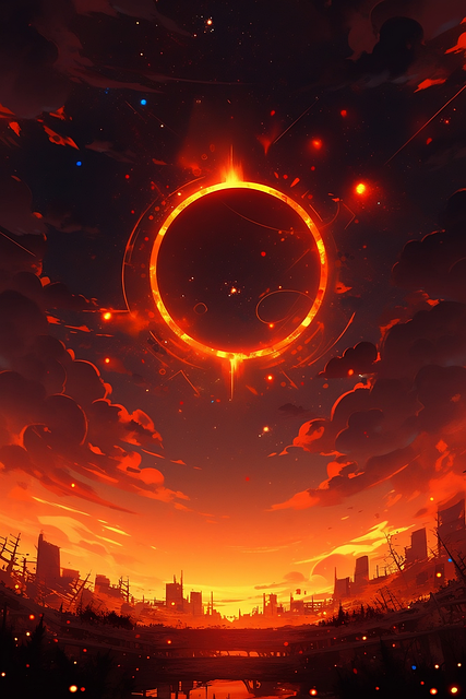 Free eclipse moon sun illustration