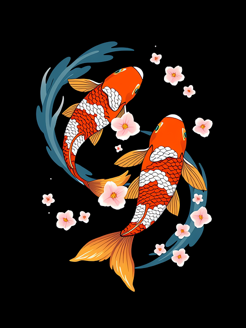 Free ai generated fish carp illustration