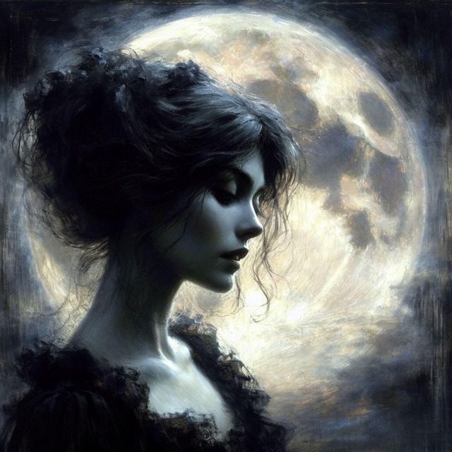 Free ai generated woman night illustration