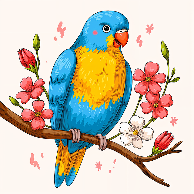 Ai Generiert, Vogel, Papagei, Federn