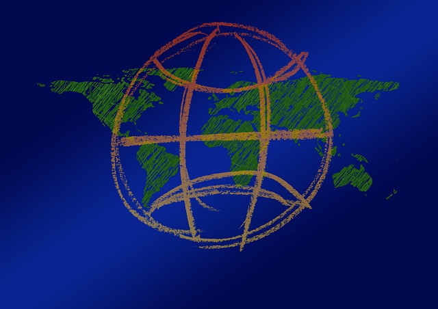 Free globe earth continents illustration