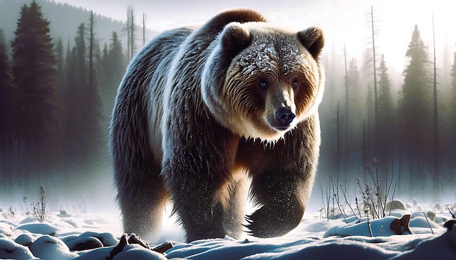 Free grizzly bear animal illustration