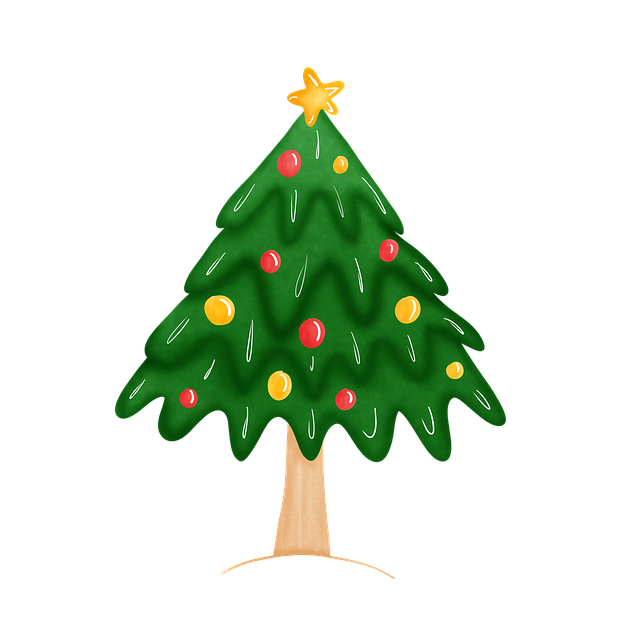 Free christmas seasonal tree illustration