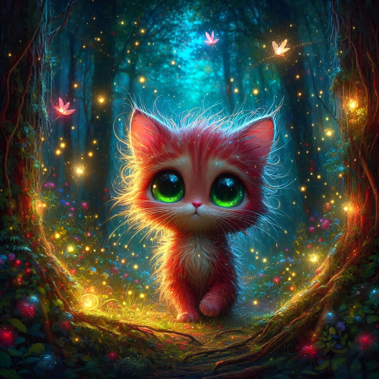 Download free HD stock image of Ai Generated Cat Free ai generated cat kitten illustration