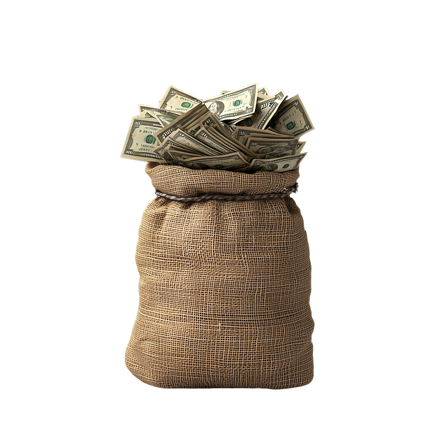 Free burlap bag money bag cash sack illustration
