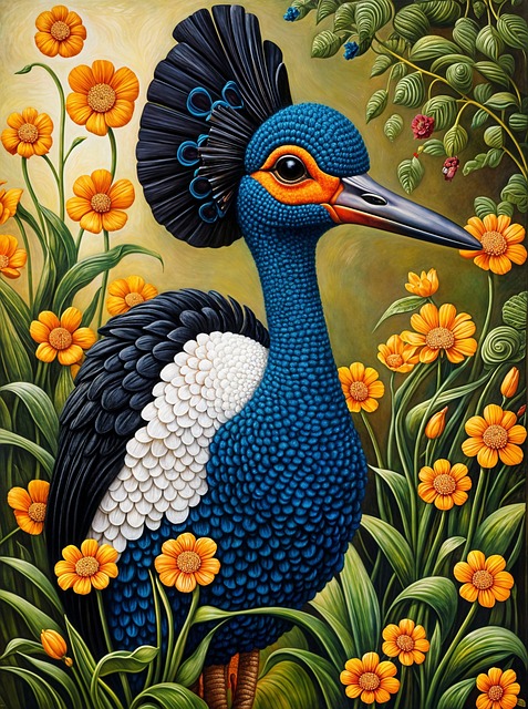 Free bird ornithology peacock illustration