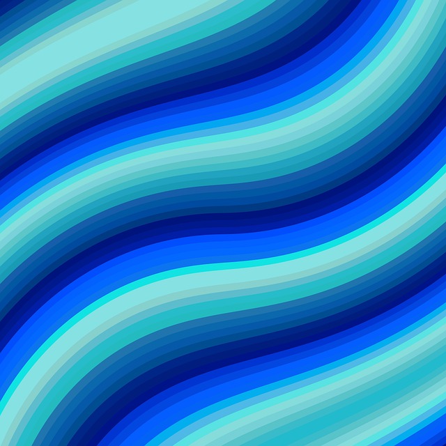Free blue ocean waves illustration