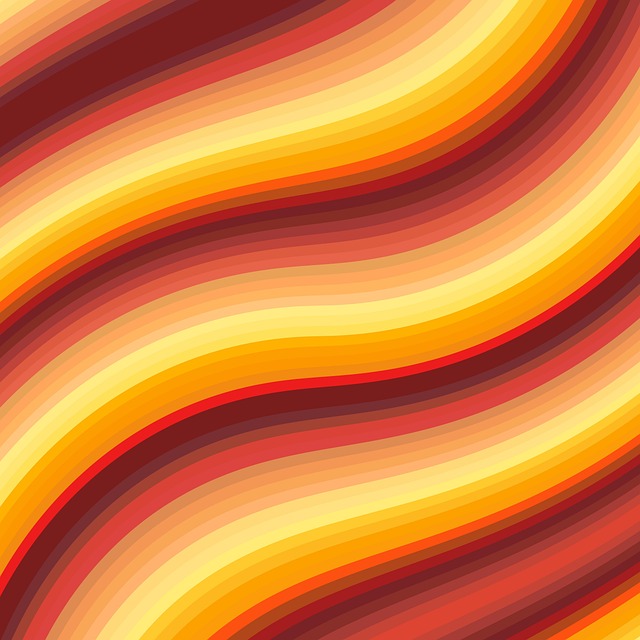 Free orange waves flow illustration