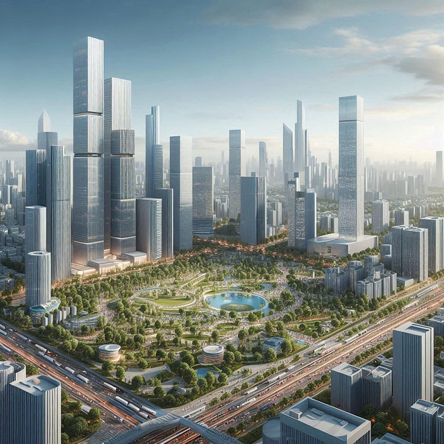 Download free HD stock image of Ai Generated City Free ai generated city urban illustration
