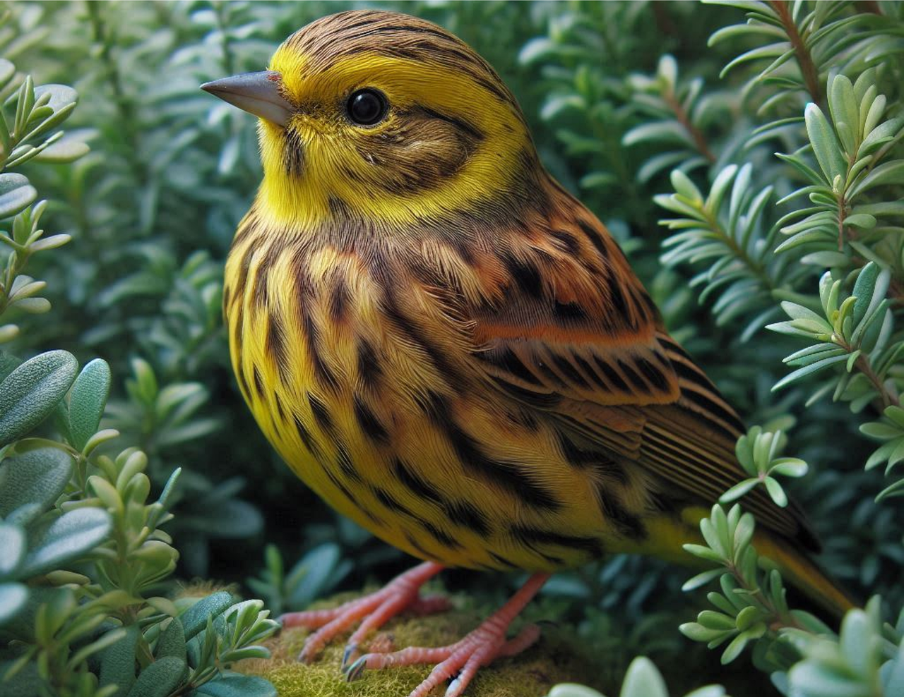 Download free HD stock image of Ai Generated Yellowhammer Free ai generated yellowhammer bird illustration