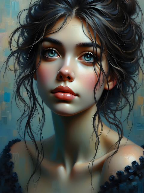 Download free HD stock image of Ai Generated Woman Free ai generated woman portrait illustration