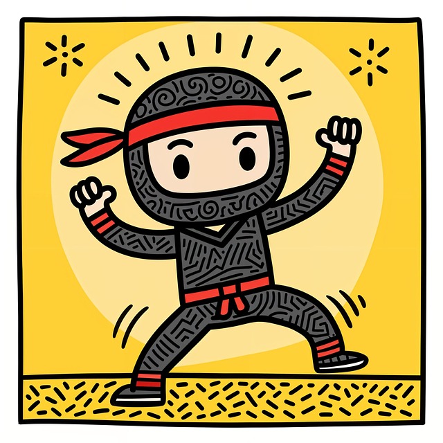 Ai Generiert, Ninja, Cartoon-Stil