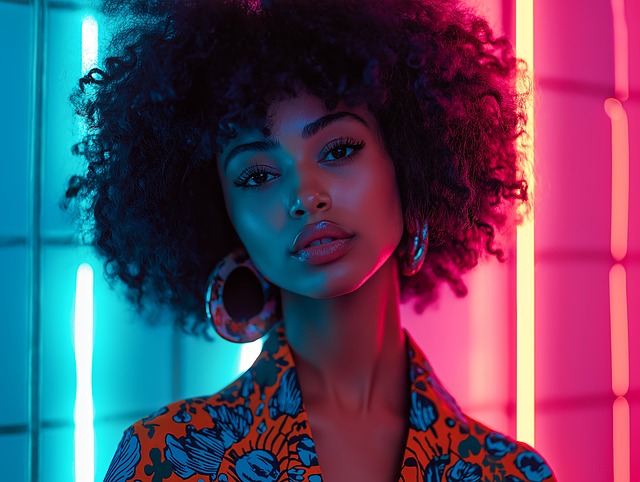 Free ai generated woman voluminous hair illustration